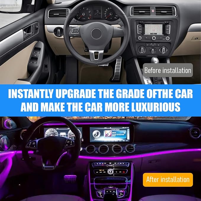 Car LED Strip Lights, 16.4FT LED EL Flexible Ambient Vehicle Dash Night Lighting Kit, Automotive Interior Dashboard Atmosphere Lamp Strip, Universal for SUV Sedan Truck (Blue) - Image 4