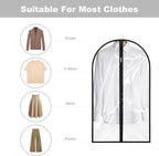 Garment Bags for Hanging Clothes, 45'' Suit Bag Cover for Storage and Travel, Dress Bags for Gowns Long, 2 Pack (Clear) - Image 3