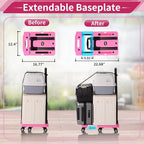 GtIiFmTe Foldable Hand Truck, Lightweight Luggage Cart for Airport Car Seat | Compact Folding dolly with Rotating swivel wheel,storage size12×15.7×4.1",300lbs Load,Upright Lock Handle with 3bungee cords - Image 4