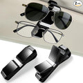 Dsycar 2 Pack Sunglasses Holder for Car, Double Holder Visor Sunglass Clip | One-Handed-Operation Easy Access Storage for Driving,Universal Fits Anti-Scratch Car Sun Visor Accessories by Dsycar