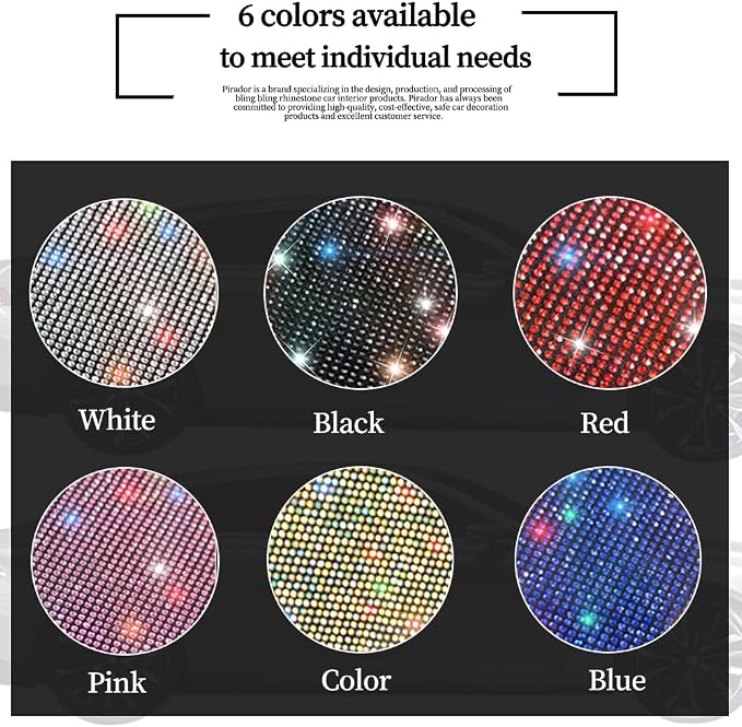 Sparkling Diamond Car Kick Mats Back Seat Protector |Cute Kick Mats Protect from Dirt Mud | Seat Back Protector with Bling Crystal Rhinestone Car Interior Decor Accessories Black 2Pcs - Image 5
