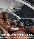 Custom-Fit for Infiniti Windshield Sun Shade Umbrella,Protect Car from Sun Rays,Foldable Car Umbrella Sunshade Cover with 360° Bendable Handle,Designed for Infiniti Accessories (for Infiniti EX) - Image 2