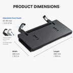 2-in-1 Steering Wheel Tray and Car Laptop Desk with Seat Gap Organizer | Carbon fiber look for working, eating or tablet use, fits standard round steering wheels,use only while safely parked - Image 8