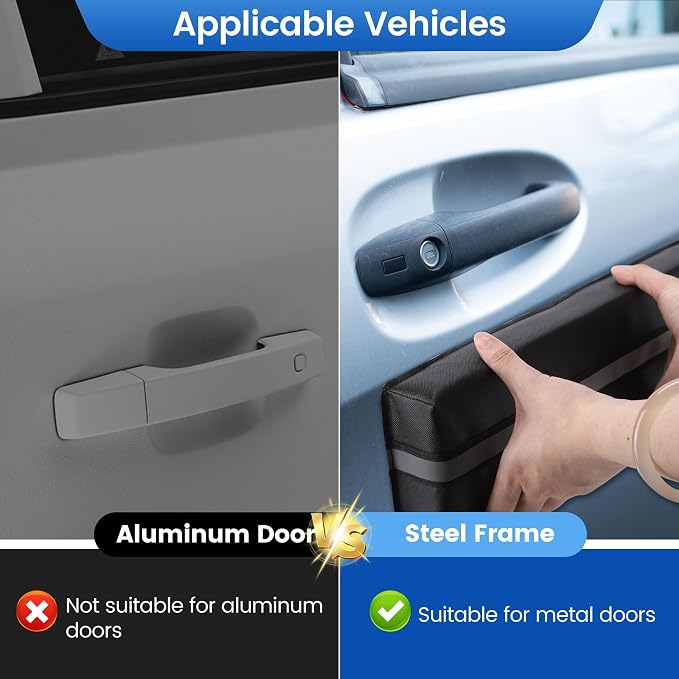 Magnetic Car Door Protector Removable Car Door Guard - Prevents Dents and Scratches for Vehicles (Black) 2 Pack - Image 6