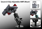 Cell Phone Mount Holder for Boat/Truck/Wall/Desk/Car/Van Dashboard, 360°Rotation & Secure Lock Clamp Stand with Drill-Base Mount Compatible with 4"-7.2" iPhone/Huawei/HTC/LG/Nexus/Samsung - Image 4