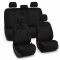 FH Group Full Set Travel Master Car Seat Covers, Airbag and Split Rear Car Seat Cover Universal Fit Interior Accessories for Cars Trucks SUV, Automotive Seat Covers,Black by FHGroup