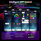 Dreamcolor Acrylic Car Ambient Lighting Kit 14 in 1 LED Interior Car Strip Lights APP Control Zoned Control System 252 Color Modes DIY Neon Wireless Sound Activated RGB Neon Light Kits New Version - Image 8