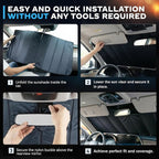 Windshield Sun Shade for Toyota Tundra 2022-2026 Folding Design | Custom Fit, Car Front Window Sunshade, Sunshield Sun Visor Protector, Blocks UV Rays & Heat, Car Accessories - Image 5