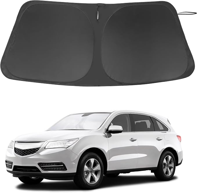 Windshield Sun Shade for 2014-2019 2020 Acura MDX Accessories | Full covered, Foldable & Durable, Block UV Rays, Reduce Heat, Easy to install, Keep Car Cooler by LHFLIVE