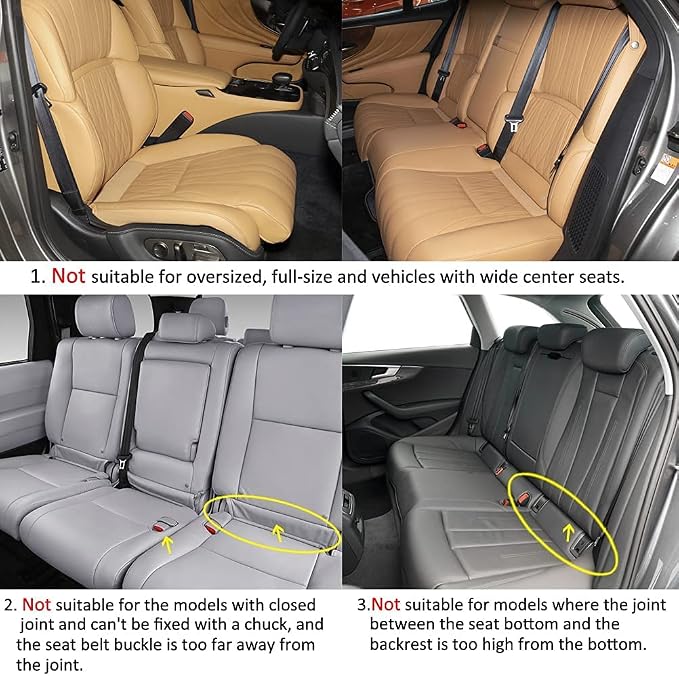 West Llama Full Set Car Seat Covers for Front and Rear Bottom Seats Only, Luxury PU Leather Car Seat Pads Protectors Waterproof and Wear-Resistant,Gray - Image 2