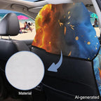Horeset Wolf Flame Car Seat Towel Cover Soft Car Seat Protection Front Seats Automotive Protector Sports Car Towel Mat for SUV Trucks Cars Sedan Van - Image 6