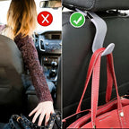 4PCS Car Seat Headrest Hook, Multi-Purpose Seat Back Hanger Purse Bag Handbag Organizer, Auto Interior Backseat Storage Hook Holder for Coat Hat Grocery Umbrella, Universal Fit (Gray) - Image 5