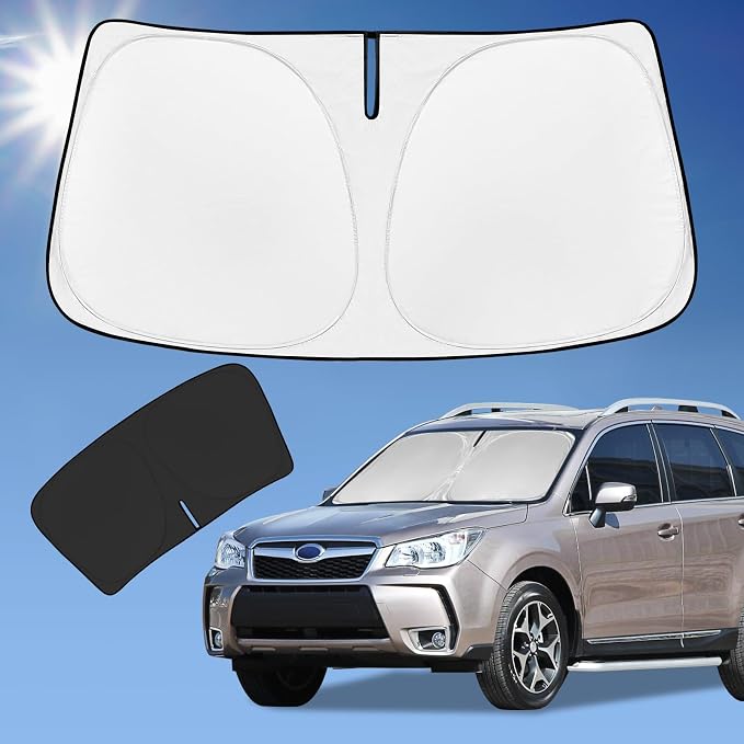 for Subaru Forester 2013-2018 Sun Shade Sunshade Windshield Cover | 240T 4-Layer Front Window Shade Custom Fit Forester Crossover, Base, Premium, Sport, Limited Sun Visor by ZOIBVCARSUNSHADE