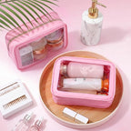 Hsei 20 Pcs Clear Makeup Bags Diaper Bag Organizer Travel Toiletry Bags with Zipper Clear Cosmetic Organizer Car Storage Pouch Bridesmaid Gift for Women Beach Vacation (Pink) - Image 4