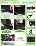Dog Car Seat Cover, 600D Heavy Dute Car Seat Cover for Dogs Pets,100% Waterproof Anti-Scratch Nonslip Dog Hammock for Cars, Seat Covers Protector with SeatBelt for Sedan SUV Truck XLPRO Hard Black - Image 6