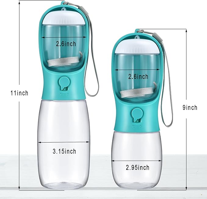 Cibaabo Dog Water Bottle Portable with Food Container & Filter for Travel | Feeding & Hydration | Travel Water Bowl | Portable Pet Dispenser | Dog Gifts | Puppy Essentials | for Hiking Camping Beach - Image 3