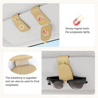 Sotfamily Magnetic Sunglass Holder for Car Visor, 2 Packs, Faux Leather | Strong Magnetism, for Most Car Visors, No Marks on Visor, Gift-Ready Packaging, Sunglass Organizer, Car Accessories for Men - Image 4