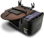AutoExec AE-RMCD-PI-PS-21M Roadmaster Car Desk for Your Vehicle Workstation and Mobile Office, Mahogany with 400 watt Power Inverter and Printer Stand | Vehicle Workstation, Mobile Office, 400 Watt Power Inverter, Printer Stand by AutoExec