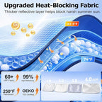 [2026 Upgraded] DooGooCoo Windshield Sun Shade [Up to 70°F Cooler, 100% Sunlight Blocked] car Sun Shade Windshield Umbrella, Keeps Interior Cooler car Shade Front Windshield, Medium 57" x 32". - Image 3