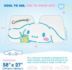 Carbella Cinnamoroll Car Windshield Sun Shade, Official Sanrio Accordion Style Sunshade for Car Window, Cute Kawaii Car Sun Shade Windshield, Cinnamoroll Car Accessories for Women (Lemon Chill) - Image 6
