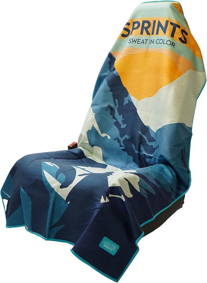 Sprints Athletic Running Towel, Full-Sized, Car Seat Cover - Moisture Wicking (Sasquatch) by Sprints