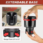 Frokom Cup Holder Expander for Car,Upgraded Car Cup Holder Expander Adapter with Offset Adjustable Base, Fit Most Large Bottles and Mugs-Yeti Ramblers 14/24/36/46oz, Hydro Flasks 32/40oz - Image 3
