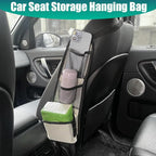 2PCS Car Seat Storage Hanging Bag, Car Seat Side Organizer, Multifunctional Cars Mesh Net Pocket, Multi-Pocket Seats Side Storage Interior Accessories Universal for Car SUV (Ivory White, 2PCS) - Image 6