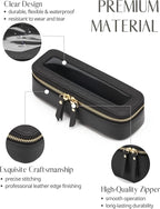 Makeup Brush Travel Case Slim Makeup Bag for Women Clear Cosmetic Bag Cute Makeup Case Black Toiletry Bag for Traveling Transparent Car Makeup Bag Aesthetic Makeup Brush Bag - Image 3