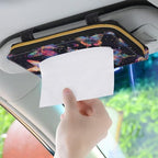 Biyejit 2 Pack Car Tissue Holder, Colorful Butterfly PU Leather Sun Visor Napkin Box Holder, Hanging Tissue Mask Holder with Glasses Clip for Car Visor, Auto, Vehicle Accessories - Image 3