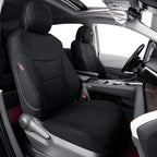 Sienna Car Seat Covers Custom Fit for 2011-2020 Toyota Sienna LE,XLE,Limited,L,XLE Premium,Limited Premium,7-Seater,Full Coverage,Airbag Compatible Polyester Seat Protector (Full Set,Black) by Coverdream