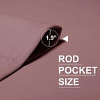 RYB HOME Blackout Curtains for Bedroom Living Dining Room 84 inches Long | Privacy Protection,Thermal Insulated,Sunlignt Heat Blocking,Drapes for Nursery Rental Room,W42 x L84,Dusty Rose,2 Panels - Image 7