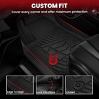 LASFIT Mats for Ford F150 2015-2026 Regular Cab, Carpet Floor, Bucket Seat | Custom Fit All Weather Portector TPE Waterproof Truck Liners for Ford F150 Standard Cab, Durable Easy Clean Anti-Slip - Image 4