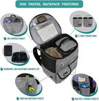 PetAmi Dog Travel Backpack 27L Airline Approved Pet Supplies Bag, Gray | Cat Traveling Suitcase Organizer for Weekend Road Trip Camping; 2 Food Containers, 2 Collapsible Bowls & Poop Bag Dispenser - Image 3