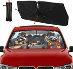 Socira Funny Raccoon Car Windshield Sunshade Umbrella Foldable Visor | Umbrella Sun Shade Cover Racoon Sunshade Front Window Cover Raccoon Car Accessories Blocks Uv Rays (57" X 30") - Image 9
