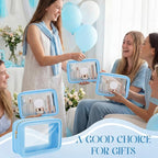 Hsei 6 Pcs Clear Makeup Bags Diaper Bag Organizer Travel Toiletry Bags with Zipper Clear Cosmetic Organizer Car Storage Pouch Bridesmaid Gift for Women Beach Vacation (Blue) - Image 7