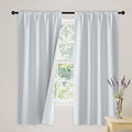 RYB HOME White 100% Blackout Curtains for Bedroom Living Room | Thermal Insulated, Heat & UV Blocking, Total Room Darkening, Privacy, Drapes for Cafe, W42 x L63, 2 Panels by RYBHOME