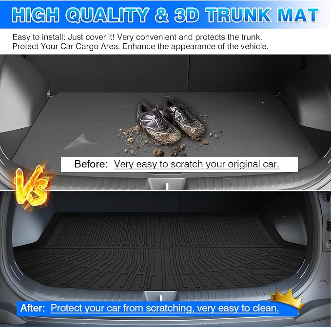 Seltos Cargo mat - Trunk Mat for Kia Seltos 2021-2026 | All Weather Trunk Mat for Seltos Accessories, Heavy Duty Rubber Mats, Car Accessories - Image 6