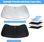 Windshield Sun Shade Car Sunshade Accessories Fit 2021-2026 Ford F-150 F150 | HUOHUIGO Front Truck Window Shade Cover Sun Visor Heat Shield Fit Ford Lariat, King Ranch, Platinum, XL XLT Limited Raptor - Image 2
