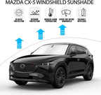 D-Lumina Windshield Sun Shade for Mazda CX-5 2017-2025 CX5 Accessories, Front Window Sunshade Sun Visor Protector Block UV Rays Heat, Foldable 2 Layers 210T Material - Image 2
