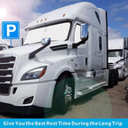 Proadsy Custom Fit 2018-2026 Freightliner Cascadia Windshield Sun Shade | 240T Heat Shield, Drops Temp 54°F, Blocks 99% UV, Prevents Dashboard Cracking, Summer Parking & Beach Trips, Easy Twist-Fold - Image 2