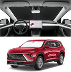Custom Fit Windshield Sun Shade for Buick Enclave 2018-2024 | Blocks UV Rays and Sun Heat, Helps Reduce Interior Temperature, Protects Dashboard from Fading, Folds Easily for Storage by SLOGENTO