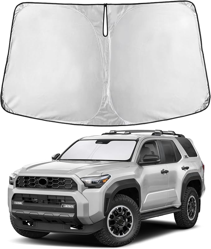 EcoNour Windshield Sunshade Compatible for Toyota 4Runner 2025 2026 | SR5, Trail, TRD (Off-Road, Premium, Pro) Limited, Front Window Sun Shade Cover, UV Heat Blocker & Protector, Car Accessories by EcoNour