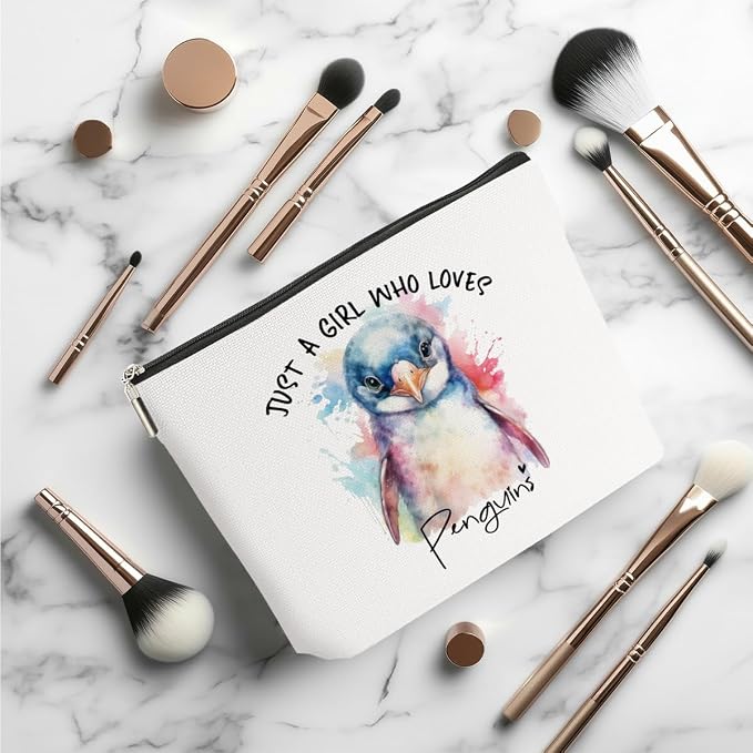 Penguin Gifts Makeup Bag, Penguin Stuff Cosmetic Bag Travel Organizer Bags | Makeup Pouch, Christmas Birthday Animal Lovers Gifts for Women Girls Friends Daughter - Image 3
