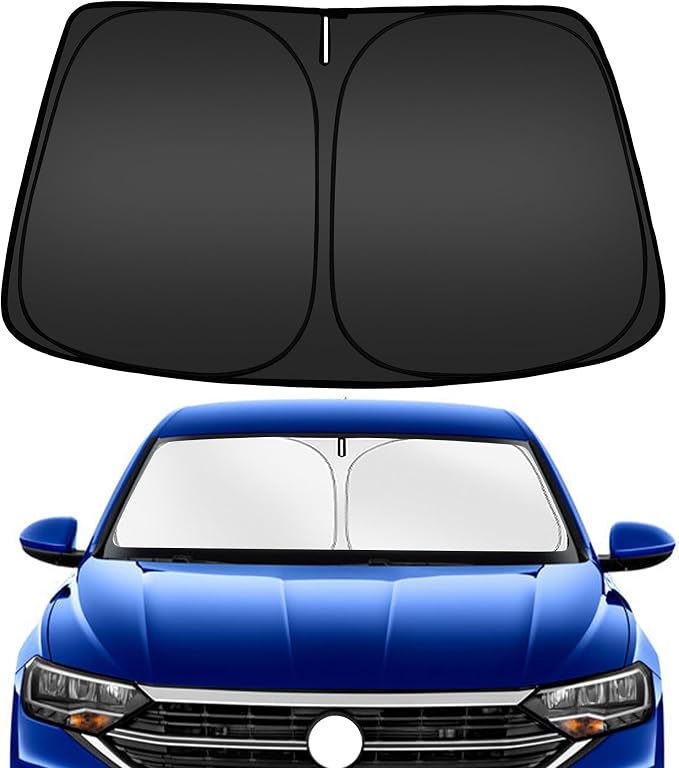 ARISMOTOR Windshield Sun Shade for Volkswagen VW Jetta 2019-2025 2026 | Custom Fit, Foldable, Front Window Sunshade Sun Visor Protector, Block UV Rays, Keep Car Cooler by ARISMOTOR