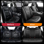 Fit Juke Car Seat Covers for Nissan Juke 2010-2017 2018 2019 - Upgraded Premium Waterproof & Breathable Leather, Airbag Compatible, All-Weather Seat Cushion Protector (Full Set, Black) - Image 4