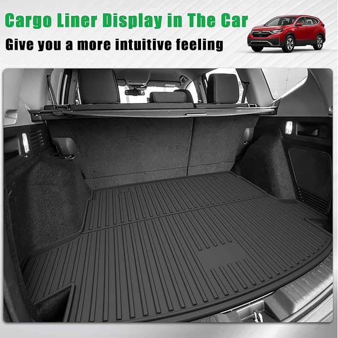 All Weather Cargo Liner Fit for 2020-2022 Honda CR-V (Only for Hybrid) | Custom Fit TPE Rubber Trunk Mat Accessories for Honda CRV Hybrid - Image 3