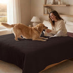 100% Waterproof Dog Bed Cover Pet Blanket, Chocolate+Coffee,42"x50" | ,7-Layer Reversible Couch Covers for Dogs Met for Sofa Furniture Car Camping - Image 8