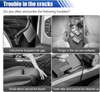 KITUREK Car Cup Holder, PU Leather Cover Auto Front Seat Organizer, Grey | Multifunctional Cup Drink Holder, Gap Filler Coin Bucket Storage Box, Console Side Pocket, Cell Mobile Phone Holder - Image 3
