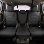 Full Set Car Seat Covers for Honda Odyssey 2018-2026,8-Seater,Faux Leather | for EX,EX-L,Elite,Touring,Sport,2nd Row 40/20/40 Split Seat,Luxury Waterproof Seat Protector,Fit Like A Glove(Black) - Image 2