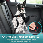 COOYOO Dog Seat Belt,Retractable Dog Car Harness Seat Belt for Car Adjustable Nylon Pet Safety Seat Belts Heavy Duty & Elastic Bungee Buffer - Image 2